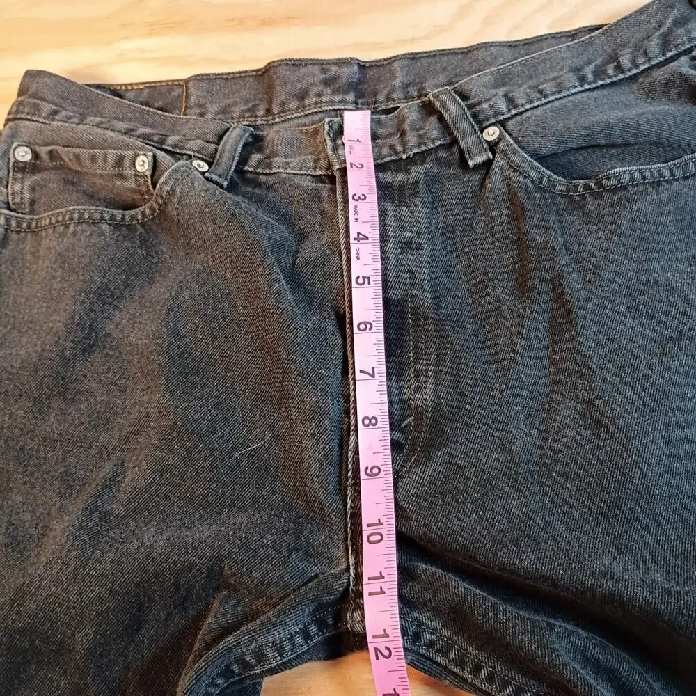 Levi's 505 Mens Jeans Size 36x34 Black Straight Leg 100% Cotton Denim